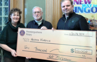 THE ROTARY CLUB MAKES 2ND DONATION TO HOSPICE HURONIA