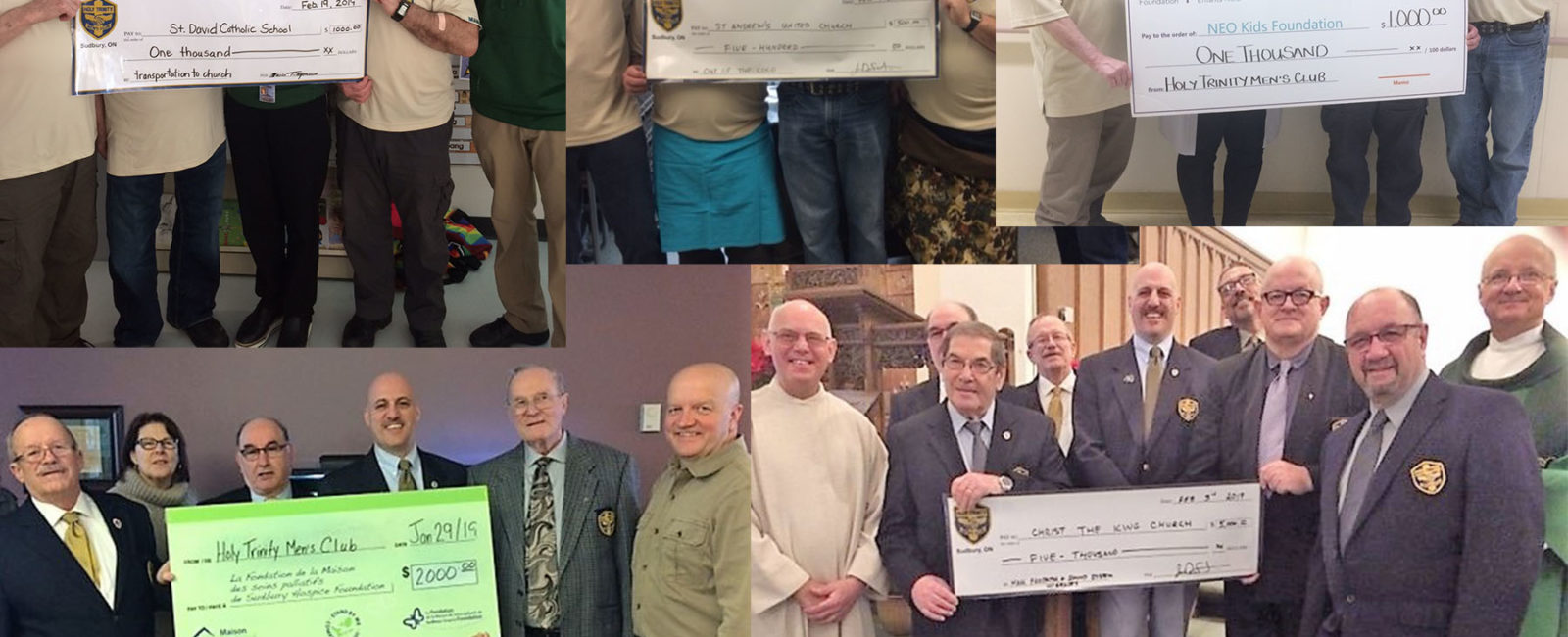 Holy Trinity Men's Club donates $10,000 to local charities